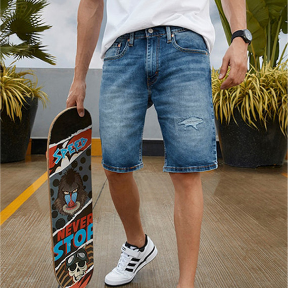 http://13.233.79.61/products/men-blue-washed-distressed-denim-shorts